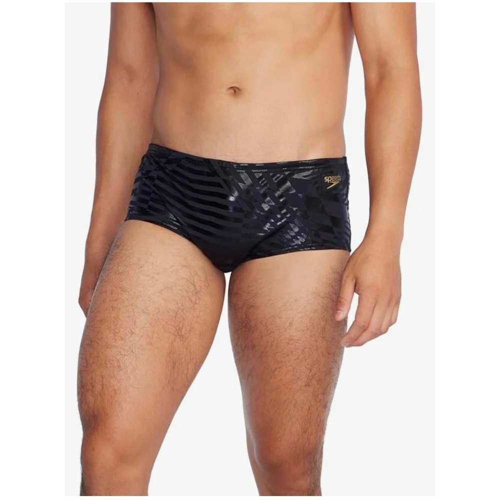 NEW Speedo Swim Brief Mens 28 Anthracite Deep Storm Endurance+ 800459000334